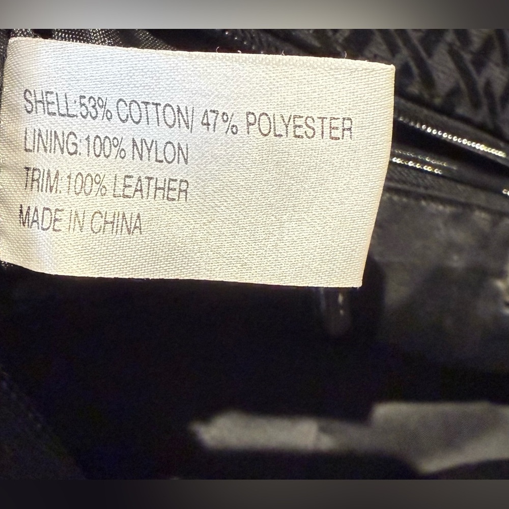 Talbots vintage Shoulder Bag black Jacquard with leather trim EUC Y2K - Picture 10 of 10